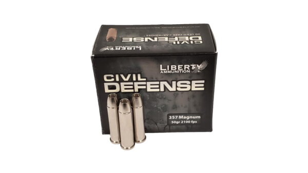 opplanet liberty ammunition civil defense 357 magnum ammunition 50 grain box of 20 la cd 357 030 main
